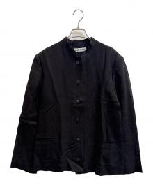 ISSEY MIYAKE（イッセイミヤケ）の古着「リネン長袖シャツ」｜ブラック