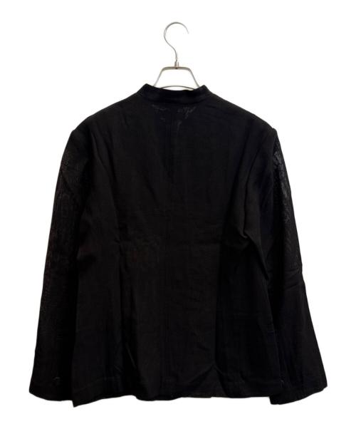 ISSEY MIYAKE（イッセイミヤケ）ISSEY MIYAKE (イッセイミヤケ) リネン長袖シャツ ブラック サイズ:Ｌの古着・服飾アイテム