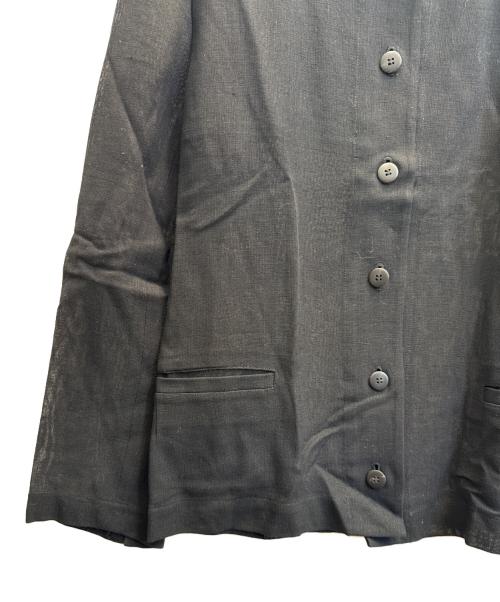 ISSEY MIYAKE（イッセイミヤケ）ISSEY MIYAKE (イッセイミヤケ) リネン長袖シャツ ブラック サイズ:Ｌの古着・服飾アイテム