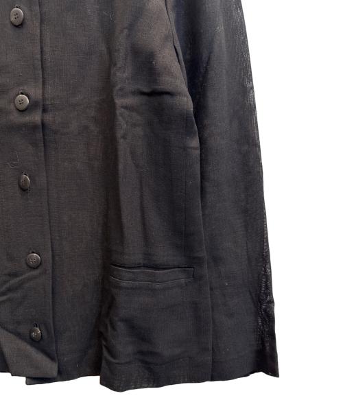 ISSEY MIYAKE（イッセイミヤケ）ISSEY MIYAKE (イッセイミヤケ) リネン長袖シャツ ブラック サイズ:Ｌの古着・服飾アイテム