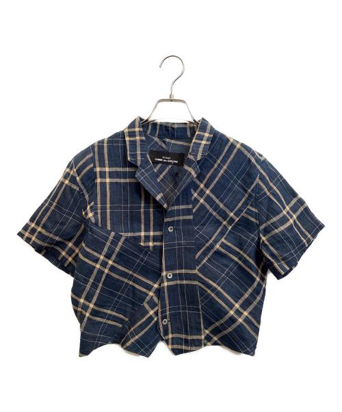 tricot COMME des GARCONS（トリココムデギャルソン）tricot COMME des GARCONS (トリココムデギャルソン) リネン半袖シャツ ネイビー サイズ:不明の古着・服飾アイテム