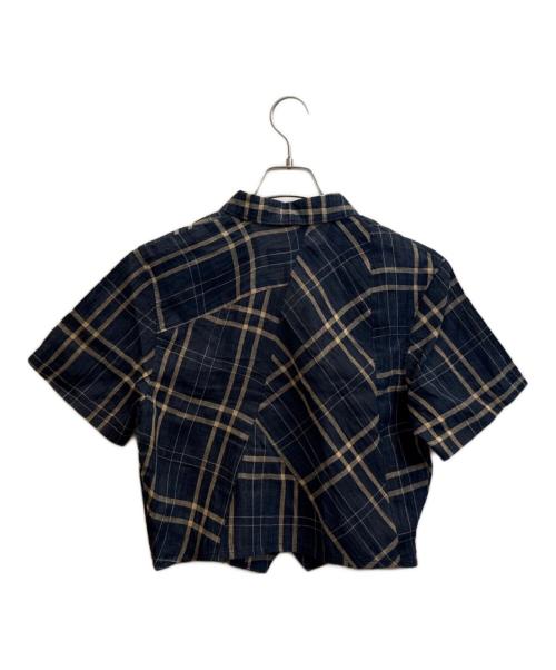 tricot COMME des GARCONS（トリココムデギャルソン）tricot COMME des GARCONS (トリココムデギャルソン) リネン半袖シャツ ネイビー サイズ:不明の古着・服飾アイテム