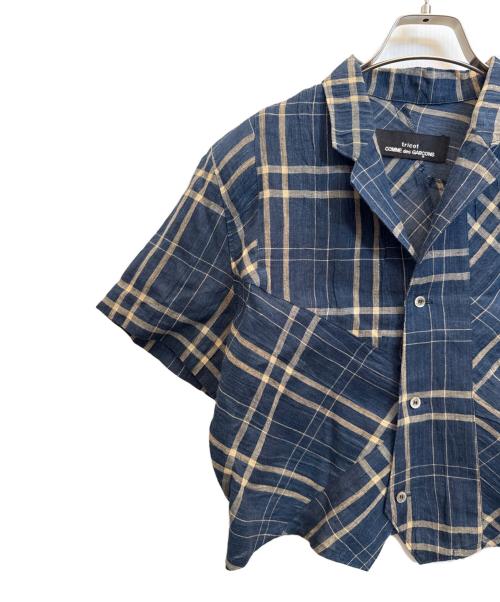 tricot COMME des GARCONS（トリココムデギャルソン）tricot COMME des GARCONS (トリココムデギャルソン) リネン半袖シャツ ネイビー サイズ:不明の古着・服飾アイテム