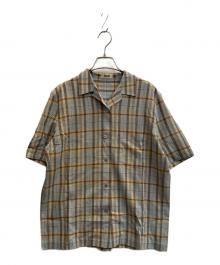 ISSEY MIYAKE（イッセイミヤケ）の古着「半袖シャツ」｜ブルー×ベージュ