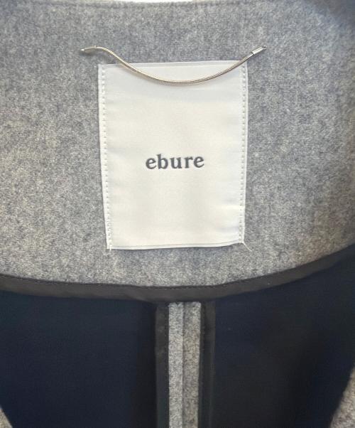 ebure（エブール）ebure (エブール) ノーカラーコート グレー サイズ:36の古着・服飾アイテム