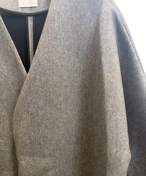ebure（エブール）ebure (エブール) ノーカラーコート グレー サイズ:36の古着・服飾アイテム