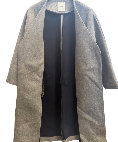 ebure（エブール）ebure (エブール) ノーカラーコート グレー サイズ:36の古着・服飾アイテム