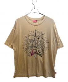 DIESEL（ディーゼル）の古着「半袖カットソー」｜ベージュ