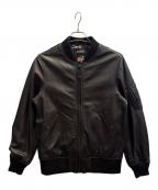 AVIREXアヴィレックス）の古着「LEATHER TYPE MA-1」｜ブラック