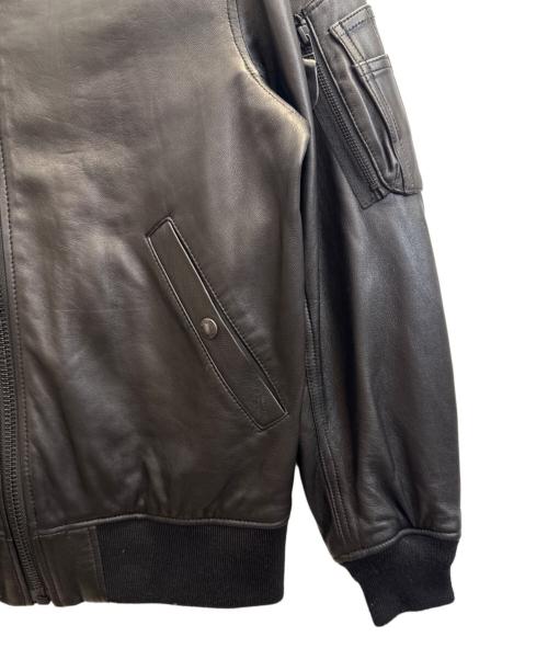 AVIREX（アヴィレックス）AVIREX (アヴィレックス) LEATHER TYPE MA-1 ブラック サイズ:Мの古着・服飾アイテム