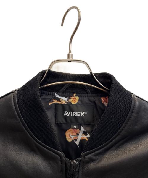 AVIREX（アヴィレックス）AVIREX (アヴィレックス) LEATHER TYPE MA-1 ブラック サイズ:Мの古着・服飾アイテム