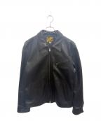 Y'2 leatherワイツーレザー）の古着「STEER OIL SINGLE BREASTED JACKET レザージャケット」｜ブラック
