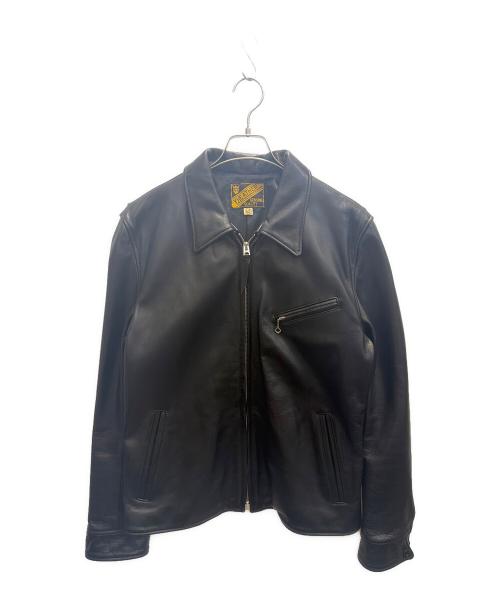 Y'2 leather（ワイツーレザー）Y'2 leather (ワイツーレザー) STEER OIL SINGLE BREASTED JACKET レザージャケット ブラック サイズ:42の古着・服飾アイテム
