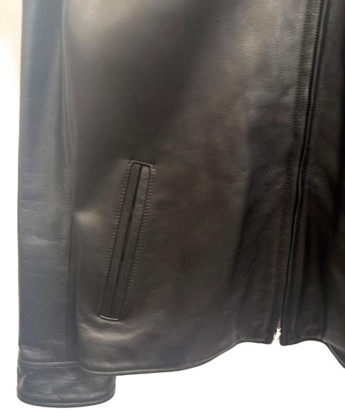 Y'2 leather（ワイツーレザー）Y'2 leather (ワイツーレザー) STEER OIL SINGLE BREASTED JACKET レザージャケット ブラック サイズ:42の古着・服飾アイテム