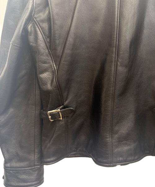 Y'2 leather（ワイツーレザー）Y'2 leather (ワイツーレザー) STEER OIL SINGLE BREASTED JACKET レザージャケット ブラック サイズ:42の古着・服飾アイテム