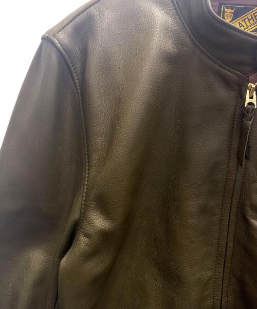 Y'2 leather（ワイツーレザー）Y'2 leather (ワイツーレザー) STEER OIL SINGLE BREASTED MOTORCYCLE JACKET シングルライダースジャケット グリーン サイズ:40の古着・服飾アイテム