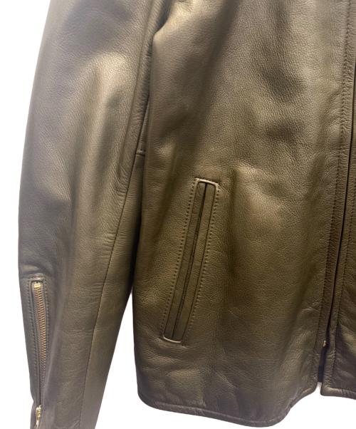 Y'2 leather（ワイツーレザー）Y'2 leather (ワイツーレザー) STEER OIL SINGLE BREASTED MOTORCYCLE JACKET シングルライダースジャケット グリーン サイズ:40の古着・服飾アイテム