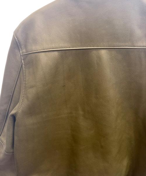 Y'2 leather（ワイツーレザー）Y'2 leather (ワイツーレザー) STEER OIL SINGLE BREASTED MOTORCYCLE JACKET シングルライダースジャケット グリーン サイズ:40の古着・服飾アイテム