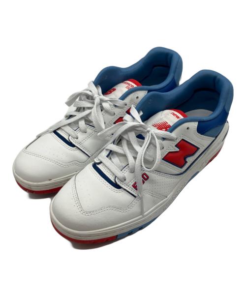 NEW BALANCE（ニューバランス）NEW BALANCE (ニューバランス) ローカットスニーカー　BB550 ホワイト×スカイブルー×レッド サイズ:SIZE 27.5cmの古着・服飾アイテム