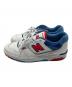 NEW BALANCE (ニューバランス) ローカットスニーカー　BB550 ホワイト×スカイブルー×レッド サイズ:SIZE 27.5cm：8000円