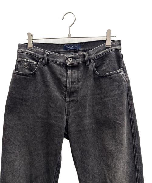 VALENTINO（ヴァレンティノ）VALENTINO (ヴァレンティノ) クラッシュデニムパンツ ブラック サイズ:W30の古着・服飾アイテム