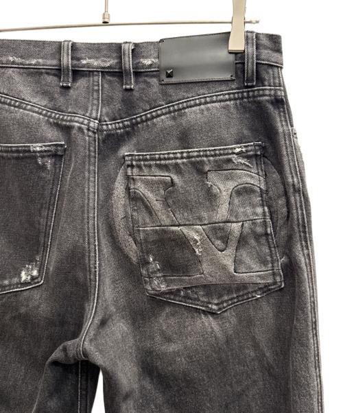 VALENTINO（ヴァレンティノ）VALENTINO (ヴァレンティノ) クラッシュデニムパンツ ブラック サイズ:W30の古着・服飾アイテム