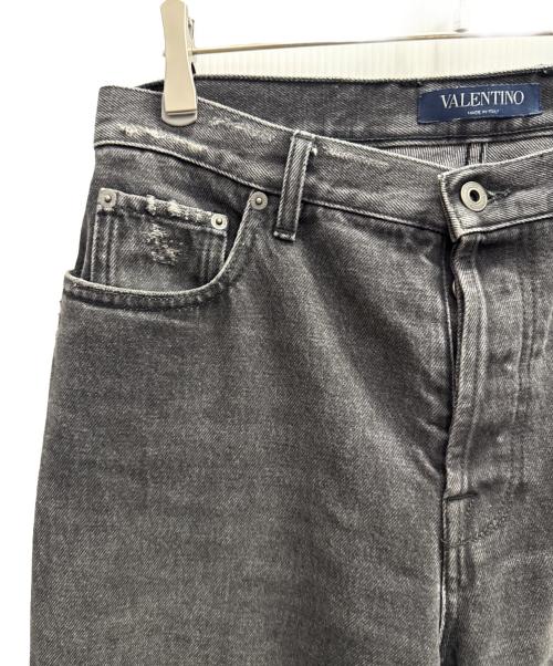 VALENTINO（ヴァレンティノ）VALENTINO (ヴァレンティノ) クラッシュデニムパンツ ブラック サイズ:W30の古着・服飾アイテム