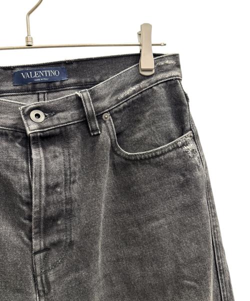 VALENTINO（ヴァレンティノ）VALENTINO (ヴァレンティノ) クラッシュデニムパンツ ブラック サイズ:W30の古着・服飾アイテム