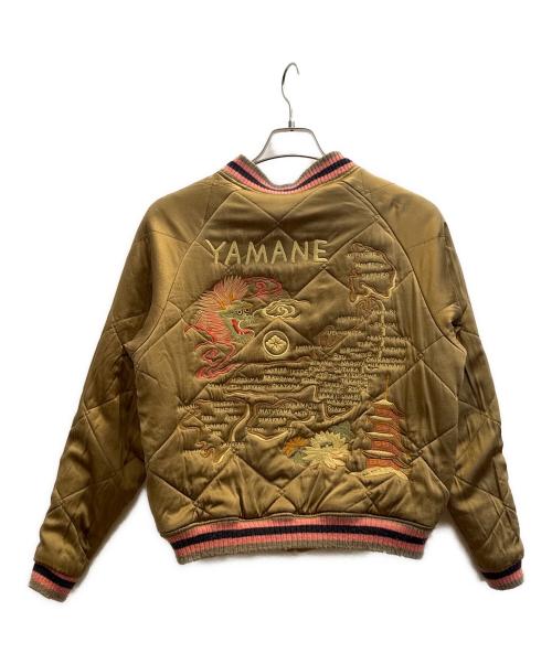 YAMANE（ヤマネ）YAMANE (ヤマネ) リバーシブルスカジャン　KYOTO グリーン×イエロー サイズ:38の古着・服飾アイテム
