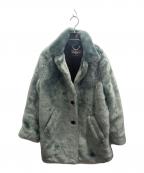 SUPREME×Hysteric Glamourシュプリーム×ヒステリックグラマー）の古着「Fuck You Faux Fur Coat」｜スカイブルー