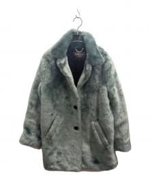 SUPREME×Hysteric Glamour（シュプリーム×ヒステリックグラマー）の古着「Fuck You Faux Fur Coat」｜スカイブルー