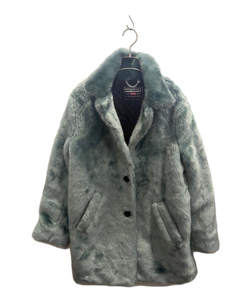 SUPREME（シュプリーム）SUPREME (シュプリーム) Hysteric Glamour (ヒステリックグラマー) Fuck You Faux Fur Coat スカイブルー サイズ:Ｓの古着・服飾アイテム