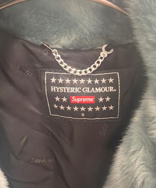 SUPREME（シュプリーム）SUPREME (シュプリーム) Hysteric Glamour (ヒステリックグラマー) Fuck You Faux Fur Coat スカイブルー サイズ:Ｓの古着・服飾アイテム