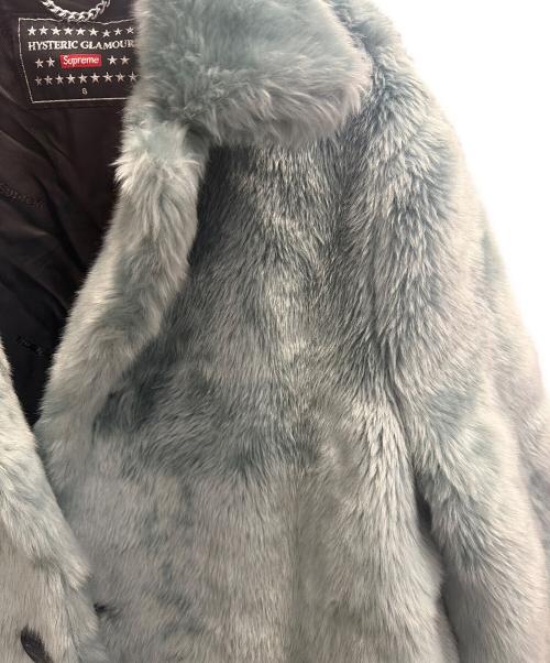 SUPREME（シュプリーム）SUPREME (シュプリーム) Hysteric Glamour (ヒステリックグラマー) Fuck You Faux Fur Coat スカイブルー サイズ:Ｓの古着・服飾アイテム
