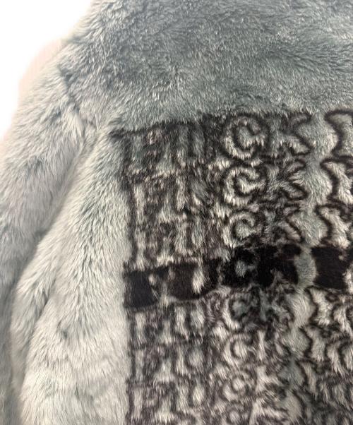 SUPREME（シュプリーム）SUPREME (シュプリーム) Hysteric Glamour (ヒステリックグラマー) Fuck You Faux Fur Coat スカイブルー サイズ:Ｓの古着・服飾アイテム