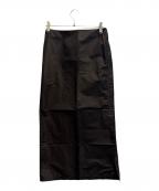 yohji yamamoto+noirヨウジヤマモトプリュスノアール）の古着「シルクスカート」｜ブラック