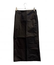 yohji yamamoto+noir（ヨウジヤマモトプリュスノアール）の古着「シルクスカート」｜ブラック
