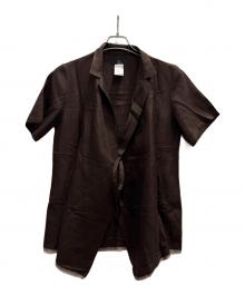 Y'S YOHJI YAMAMOTO（ワイズ ヨウジヤマモト）の古着「半袖シャツ」｜ブラウン