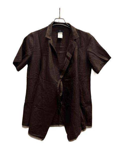 Y'S YOHJI YAMAMOTO（ワイズ ヨウジヤマモト）Y'S YOHJI YAMAMOTO (ワイズ ヨウジヤマモト) 半袖シャツ ブラウン サイズ:SIZE 3の古着・服飾アイテム