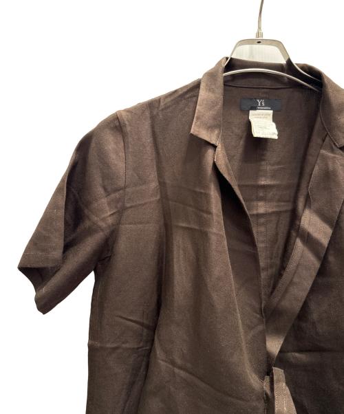 Y'S YOHJI YAMAMOTO（ワイズ ヨウジヤマモト）Y'S YOHJI YAMAMOTO (ワイズ ヨウジヤマモト) 半袖シャツ ブラウン サイズ:SIZE 3の古着・服飾アイテム