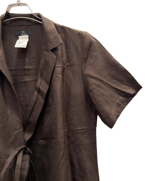 Y'S YOHJI YAMAMOTO（ワイズ ヨウジヤマモト）Y'S YOHJI YAMAMOTO (ワイズ ヨウジヤマモト) 半袖シャツ ブラウン サイズ:SIZE 3の古着・服飾アイテム