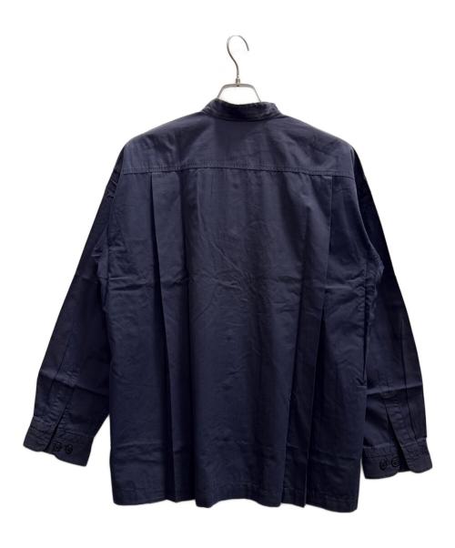 ISSEY MIYAKE（イッセイミヤケ）ISSEY MIYAKE (イッセイミヤケ) ノーカラーシャツ ネイビー サイズ:不明の古着・服飾アイテム