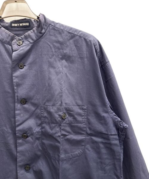 ISSEY MIYAKE（イッセイミヤケ）ISSEY MIYAKE (イッセイミヤケ) ノーカラーシャツ ネイビー サイズ:不明の古着・服飾アイテム
