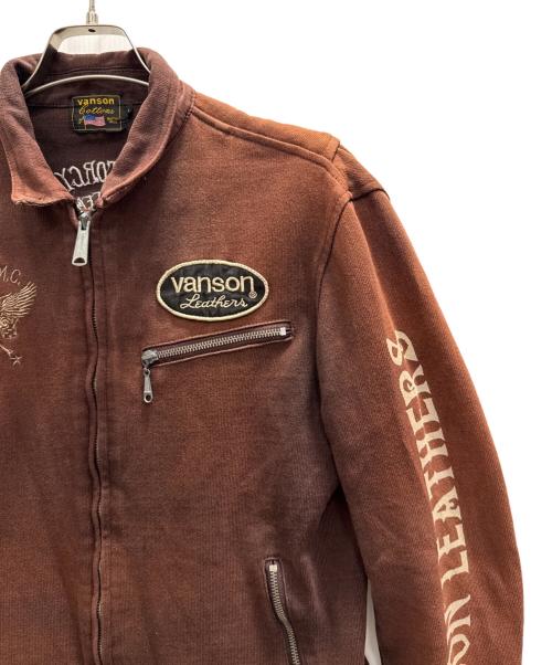 VANSON（バンソン）VANSON (バンソン) Skull Design Riders Jacket ブラウン サイズ:Ｌの古着・服飾アイテム
