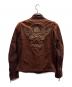 VANSON (バンソン) Skull Design Riders Jacket ブラウン サイズ:Ｌ：15000円