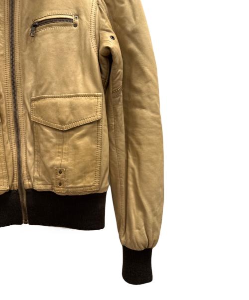 DIESEL（ディーゼル）DIESEL (ディーゼル) レザージャケット ベージュ サイズ:XSの古着・服飾アイテム