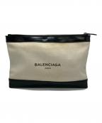 BALENCIAGAバレンシアガ）の古着「クラッチバッグ」｜ベージュ×ブラック