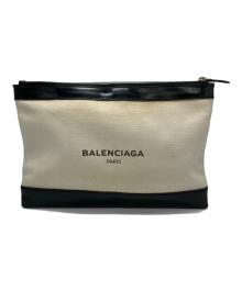 BALENCIAGA（バレンシアガ）の古着「クラッチバッグ」｜ベージュ×ブラック