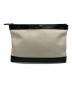 BALENCIAGA (バレンシアガ) クラッチバッグ ベージュ×ブラック：10000円
