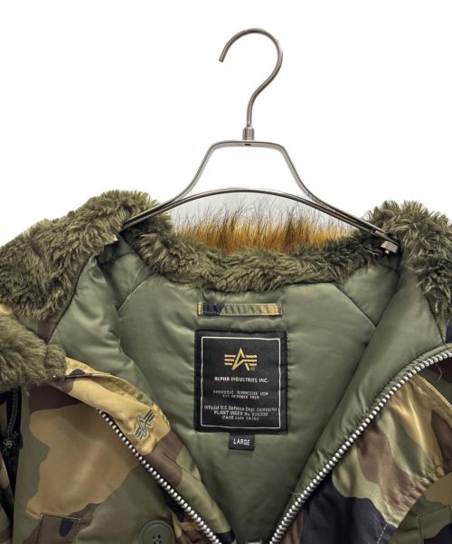 ALPHA INDUSTRIES（アルファインダストリーズ）ALPHA INDUSTRIES (アルファインダストリーズ) N-3B FLIGHT JACKET カーキ サイズ:Ｌの古着・服飾アイテム